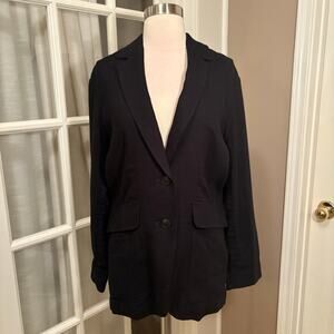 Madewell Women’s Linen Blend Blazer Jacket Black Size Small NWT